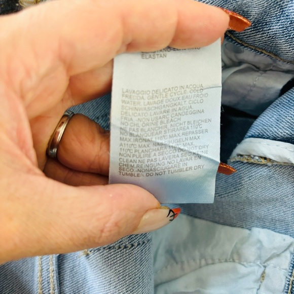 New Jack Berry Dragon Scales Iridescent Foil High Rise 90s Mum Jeans Sz L - Picture 14 of 15